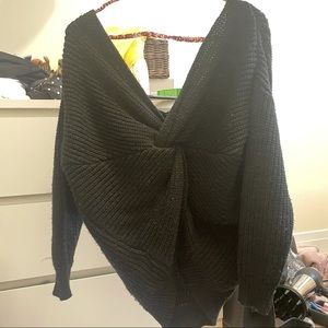 Black reversible sweater